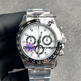 Montre en céramique 116500 40mm automatique mécanique ETA7750 minuterie de mouvement montres pour hommes 904L saphir lumineux étanche en acier inoxydable panda montre-bracelet ZZ made