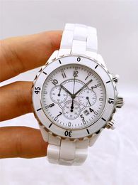 Reloj de cerámica marca de moda 35mm 41mm relojes de pulsera resistentes al agua Reloj de cuarzo de lujo para mujer marca de regalo de moda reloj de lujo ch015