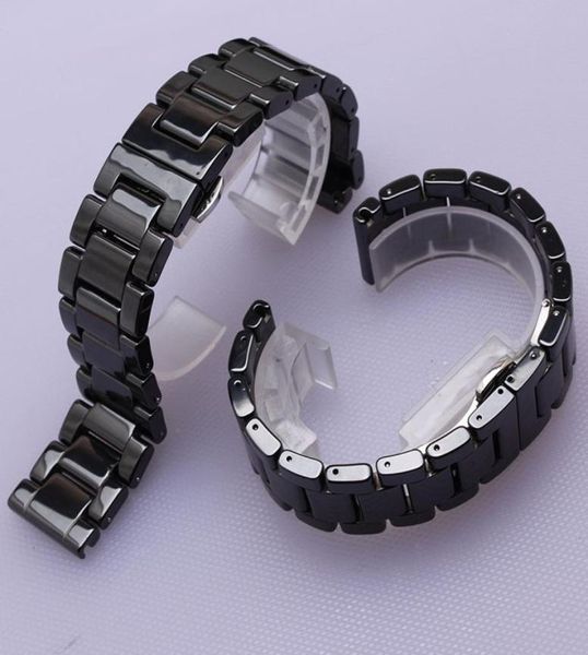 Ceramic Watch Bands Straps Watch Bracelets Black Watch Band Wnelgats Wnelgats Wnele de la banda de 14 mm 16 mm de 19 mm 20 mm 22 mm PROM2824354