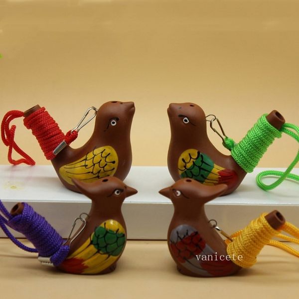 Pájaro de agua de cerámica Silbato Aguas Ocarina Canción Artículos novedosos Decoración del hogar Juguetes para niños Regalo Fiesta de Navidad Favor T2I52704