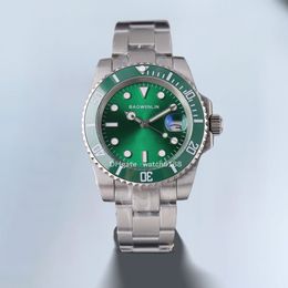 Diseñador de cerámica Reloj para hombre Mecánico de alta calidad Automático Hombres 40 mm Reloj de lujo para mujer Correa de acero inoxidable montre de luxe Verde sub relojes de pulsera de moda