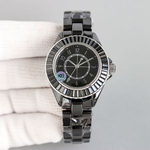 Keramiek Dameshorloge Automatische mechanische horloges 33MM kast met diamanten saffier Lichtgevend dameshorloge Waterdicht Montre de Luxe