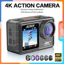 Caméra d'action CERASTES 4K60FPS EIS objectif interchangeable 24MP Zoom caméra stabilisateur électronique caméra d'action WiFi pour Vlog HKD230828