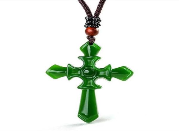 Certifié 100% naturel Hétian / afghan Jade Pendant collier Pendre Bijoux / bijoux AMULET LUCKY8988808