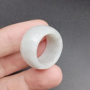 Birmania certificada 100% Natural Tipo A Jade Jadeite Ring tallado Inner 19.50 mm