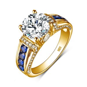 Certified D Color VVS1 2ct Ring diamant pour les femmes 100% argent sterling de bonne qualité Bijoux de bijoux Pass Diamond Test 240424