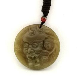 Gecertificeerd Hetian Nephrite Hand-Gesneden Devil Amulet Jade Pendant