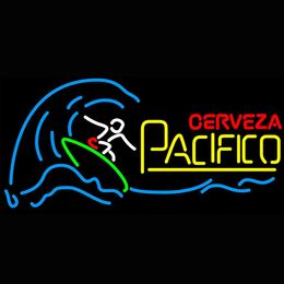 Cerveza Pacifico Surfer Wave Neon Sign Light Sign Bar open Drop Decor Shop Crafts Led227T