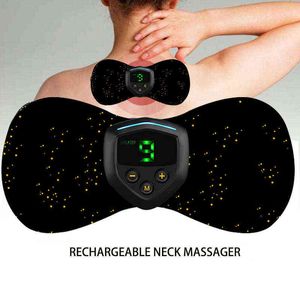 Cervicale massager Portable Neck Back Massager Elektrische nek Massage Patch Oplaadbare Intelligent Neck Relaxing Device 220507