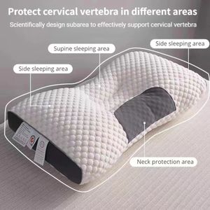 Oreiller du cou orthopédique cervical pour aider à dormir et à protéger le noyau de massage des fibres de soja 240325