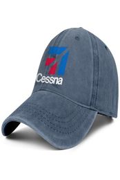 Cessna Unisex denim baseballpet op maat vintage team stijlvolle hoeden A Textron Company vliegtuigen Cessna14455552