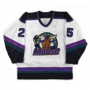 CeUf 1994-95 Manitoba Moose 25 Stephane Morin Maillot de hockey sur glace pour hommes cousu personnalisé avec n'importe quel numéro et nom