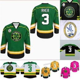 Maillot de hockey CeUf # 3 Ross Rhea St. John'S Shamrock 100% cousu avec n'importe quel nom et numéro, maillots de hockey personnalisés S-5XL