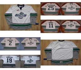 CEUF Custom Mens Dames Kids WHL Seattle Thunderbirds 19 Oleg Saprykin 11 Robin Gomez 2 Clayton Barthel Ice Hockey Jerseys Doel 2626104