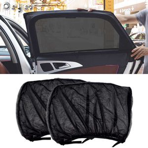Ceyes 2 pièces pare-soleil de fenêtre latérale arrière de voiture bouclier de Protection UV maille prévenir les moustiques Protection de la vie privée rideau pliable