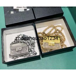 CF Sacs Chanei Metal Designer Mini CC Sac Burs Purse Portefeuille Diamond Incrup Process