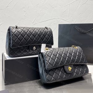 CF Designer Tassen Voor Dames 7A Topkwaliteit Schapenvacht Real Leather Channel Bag Lady Luxe Crossbody Schoudertassen Chain Link Messenger Bag 25cm