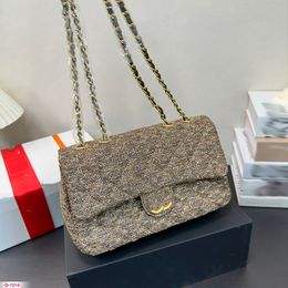 CF Designer Bag de femme de saut de diamant en or de paille pour femmes