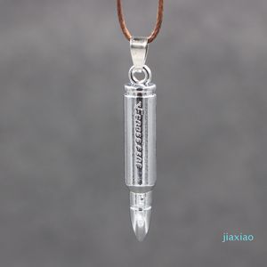 CF à travers la ligne d'incendie Bullet Sling Shell Coque Bijoux Wu Jing Warwolf Le même collier en acier de titane pour hommes