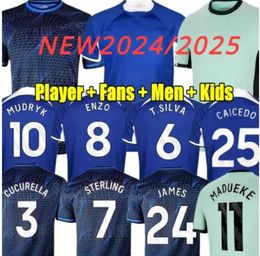 CFC Soccer Jerseys Disasi 2023 2024 Enzo Fernandez Mudryk James Sterling Cucurella Chukwuemeka Football Kirt Men Kids Ugochukwu
