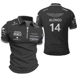 CFX0 2023 Fashion F1 Polo Formule One Team Aston Martin Spaanse racebestuurder Fernando Alonso 14 Stroll 18 Zipper L9C9