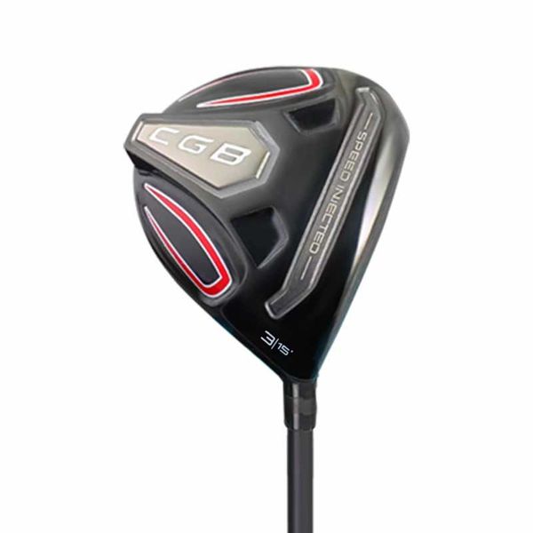 CGB Golf Fairway Wood, noir, 3/5 Bois avec des puits de graphite pour l'homme, club de golf avec arbre flexible régulier et rigide, droitier