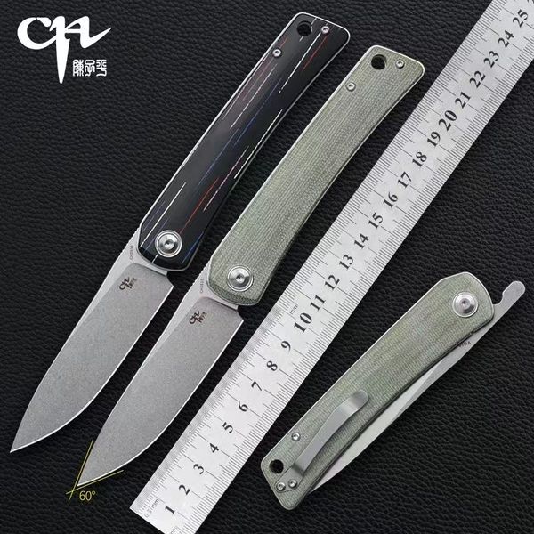 CH CH3533 Cuchillo plegable portátil al aire libre VG10 Hoja con dureza alta y aguda G10/MICARTA Herramienta de supervivencia táctica EDC EDC Herramienta