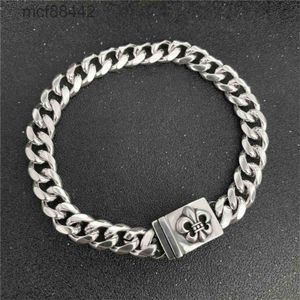 CH Crotai Silver gebruikte Scout Flower Bracelet Gepersonaliseerde Hip Hop Cubaanse ketting Punk Style Couple