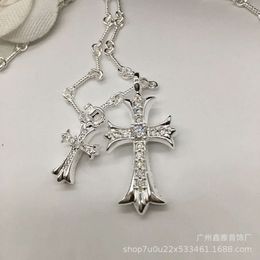 Chrome de collier de pendentif de concepteur chou nouveau Double Diamond Sydney Jewelry Lovers 'Bamboo Heart Heart Sweater Amourage Gift Luxury Fashion 2024 V1V2