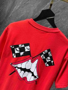 CH Mode Vêtements Designer Tees Luxe Casual Tshirt 2023ss HeartMattyboy Graffiti Red Mouth Édition Limitée À Manches Courtes Hommes Femmes T-Shirt à vendre Chromes