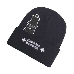 Ch Hat Beanie Designer Winter Bucket Hats Brandch Warm Curlywigs Cap Casquette Bonnet Hearts Hommes Femmes Coiffures Dames Bonnets Tricotés Femme Laine Cachemire Chrome 802