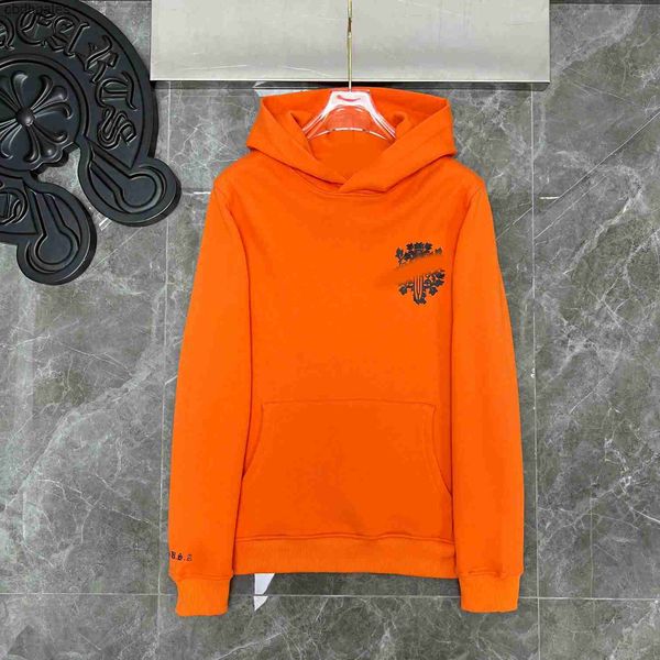 Ch hoodies pulls mins mode chromez designer chemises Heartz 22 orange poney fleur épée imprimé pull pull lâches cascade à capuche décontractée.