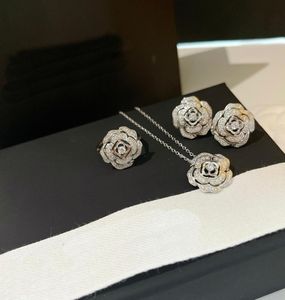Ch sieraden set topkwaliteit luxe diamant hanger kettingen oorbellen ring voor vrouw klassieke stijl wholer merk ontwerp 18k gold8249480