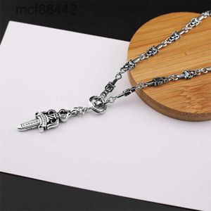 CH KRRO 2024 LEENT Trendy Style Colorless Sword ketting Geschikt voor mannen en vrouwen