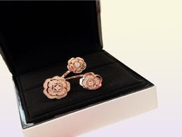 Chring Camellia topkwaliteit luxe diamant 18k goud voor vrouw klassiek stijl merk ontwerp officiële reproducties band83237013730520