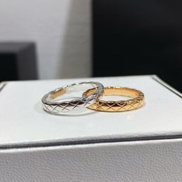 Bague CH pour femme couple de créateurs Plaqué or 18K 925 argent plus haut compteur Matériaux avancés bijoux de style classique cadeau d'anniversaire de mode avec boîte 003