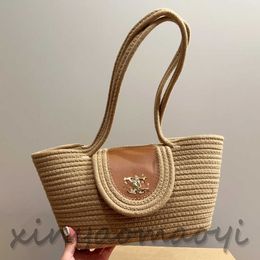 CH stijlvolle en elegante strozak, designer tas, mandtas, geweven tas boodschappentas, dames strandtas, draagtas, onderarmzak, schoudertas 104679-104680