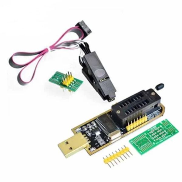 CH341 341A 24 25 Serie EEPROM FLASH BIOS Módulo de programador USB + SOIC8 SOP8 Clip de prueba para EEPROM 93CXX / 25CXX / 24CXX