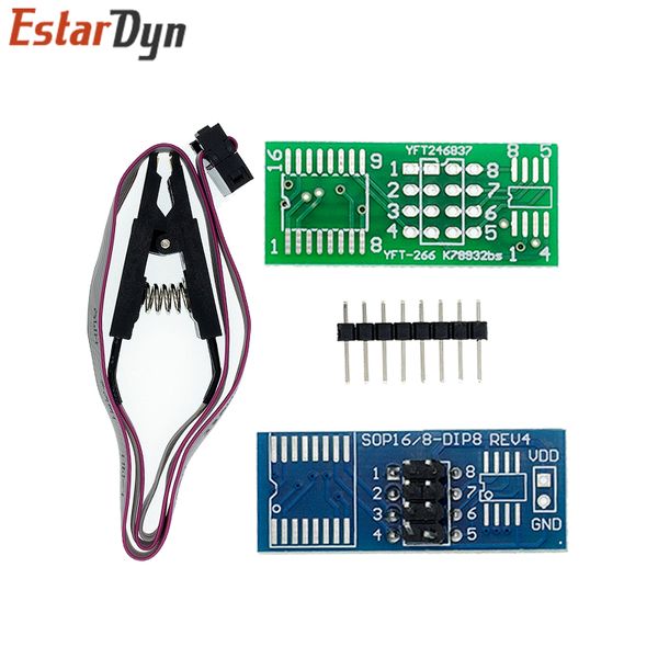 CH341A 24 25 25 Série Eeprom Flash BIOS USB Programmer Module + SOIC8 SOP8 Test Clip pour EEPROM 93CXX / 25CXX / 24CXX DIY Kit