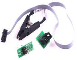 CH341A 24 25 SÉRIE POUR EEPROM FLASH BIOS MODULE PROGRAMMER USB + SOIC8 SOP8 TEST CLIP 93CXX / 25CXX / 24CXX Adaptateur Kit de bricolage