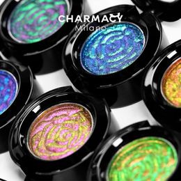 Chaemacy 6 kleuren glitter optische kameleon poeder oogschaduw langdurige gemakkelijk te dragen oogschaduw voor vrouwen make -up cosmetisch 240515