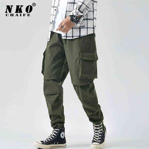 Chaifenko 2021 Nouveau pantalon de cargaison hommes Mode HIP HOP Streetwear Multi Poche Joggers Harem Pantalons Hommes Casual Coton Pantalon M-8XL G0104