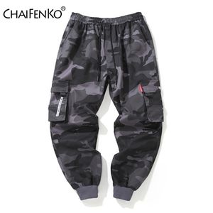 CHAIFENKO Marque Hommes Joggers Pantalon Camouflage Cargo Pantalon Hommes Hip Hop Planche À Roulettes Jogger Mode Casual Faisceau Pieds Pantalon Hommes M-8XL 201128