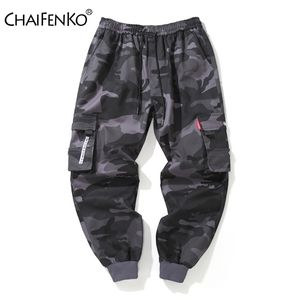 CHAIFENKO Marque Hommes Joggers Pantalon Camouflage Cargo Hip Hop Planche À Roulettes Jogger Mode Casual Faisceau Pieds Pantalon M-8XL 220325