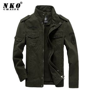 Chaifenko katoen militaire jas mannen bommenwerper soldaat ma-1 stijl leger s jas casual pilot tactiek M-6XL 211110