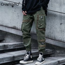 CHAIFENKO Hip Hop Cargo Pants Hommes Mode Harajuku Noir Harem Pantalon Streetwear Joggers Sweatpant Multi-Pocket Casual Hommes Pantalon 220509