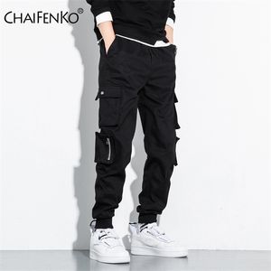 CHAIFENKO Hip Hop Cargo Pants Hommes Mode Harajuku Harem Streetwear Casual Joggers Multi-Pocket Tie feet M-8XL 220325