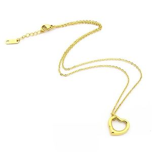 Ketting 18k gouden hoogwaardige hartvormige ketting dames roestvrijstalen hanger sieraden valentijnsdag 316 drop levering armbanden dhpju