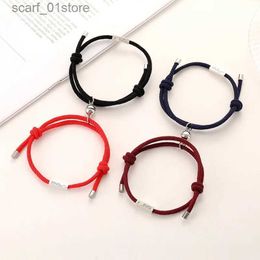 Ketting 2021 best verkopende magneetarmband koppels hand verstelbaar touw bijpassende mode oneindige koppels polsbandje geluksarmbandL231115