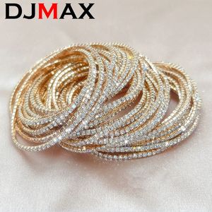 Chaîne 2023 DJMAX 2 6 5mm Bracelet complet pour femme Original 925 argent Sterling or homme Tennis Hippop 231129
